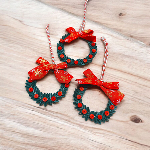 Karácsonyfa dísz 3 db mini koszorú - karácsony - karácsonyi lakásdekoráció - karácsonyfadíszek - Meska.hu