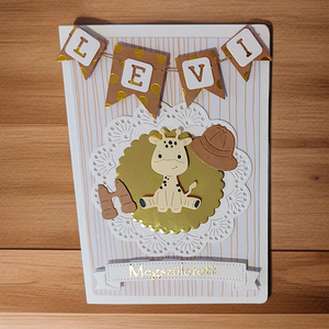 Babaköszöntő Pénzátadó boríték fiús zsiráfos - baba - mama - babaszoba dekoráció - Meska.hu