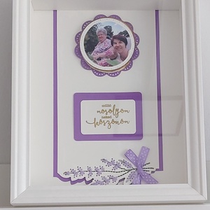 Köszönőajándék fényképes képkeret - levendula álló - Meska.hu