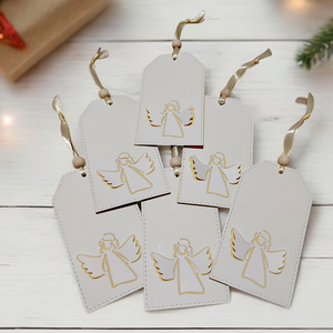 Ajándékkísérő kártya csomag - angyalka, angyal, őrangyal, Karácsony, Karácsonyi ajándékozás, Karácsonyi képeslap, üdvözlőlap, ajándékkísérő, Papírművészet, MESKA