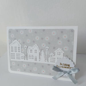 Karácsonyi képeslap - házak 1. - karácsony - karácsonyi ajándékozás - karácsonyi képeslap, üdvözlőlap, ajándékkísérő - Meska.hu