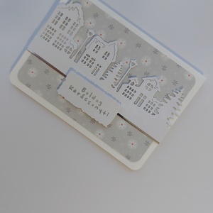 Karácsonyi képeslap - házak 3 db-os csomag - karácsony - karácsonyi ajándékozás - karácsonyi képeslap, üdvözlőlap, ajándékkísérő - Meska.hu