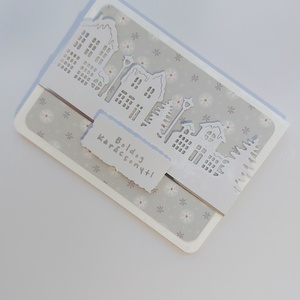 Karácsonyi képeslap - házak 2. - karácsony - karácsonyi ajándékozás - karácsonyi képeslap, üdvözlőlap, ajándékkísérő - Meska.hu