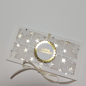 Karácsonyi pénzátadó - mini jégvirágos - Meska.hu