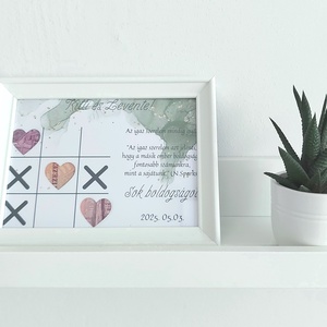 Esküvői pénzátadó képkeret - győztes szív - esküvő - emlék & ajándék - nászajándék - esküvői pénzátadó képkeret - Meska.hu