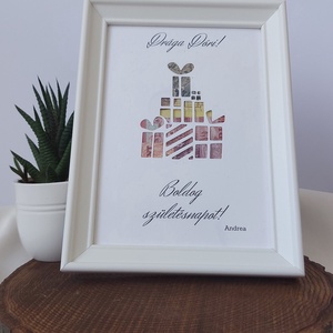 Születésnapi pénzátadó képkeret - ajándékdoboz - Meska.hu