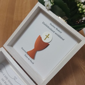 Elsőáldozási emlék fadoboz - dekopage - otthon & életmód - papír, írószer - ajándékozás kellékei - pénzátadó doboz - Meska.hu