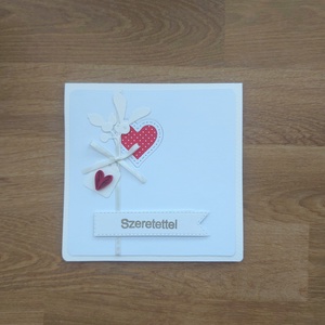 Fehér szíves pénzatadó boríték - otthon & életmód - papír, írószer - ajándékozás kellékei - pénzátadó boríték - Meska.hu