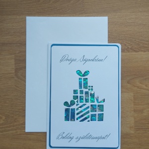 Születésnapi képeslap - rázogatós csomagos -férfi - Meska.hu