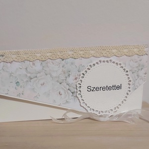 Esküvői pénzátadó boríték - rózsa 1. - esküvő - nászajándék - esküvői pénzátadó boríték, kártya - Meska.hu