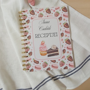 Névre szóló receptfüzet - macaron  - Meska.hu