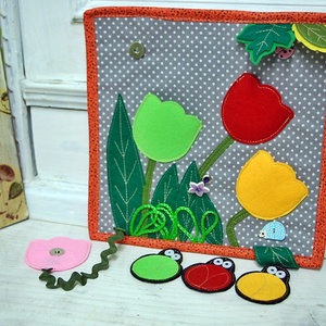 Virágos - bogárkás egylapos foglalkoztató - játék & sport - Meska.hu