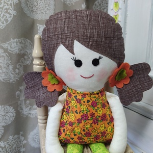 Sáfrány-textil baba - Meska.hu