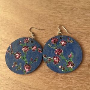 Inspired by van Gogh - fülbevaló - ékszer - fülbevaló - lógós kerek fülbevaló - Meska.hu