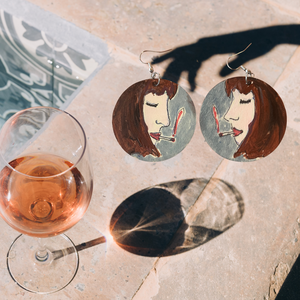 Inspired by smoking girl - fülbevaló, Ékszer, Fülbevaló, Lógós kerek fülbevaló, , MESKA
