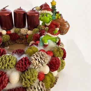 Grincses adventi koszorú - karácsony - adventi díszek - adventi koszorú - Meska.hu