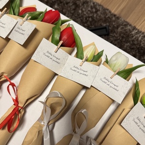 Csomagolt tulipán - otthon & életmód - virágdekoráció - virágok - szálas virág - Meska.hu