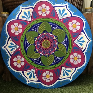 Virágoskert mandala, Művészet, Festmény, Akril, Festészet, MESKA