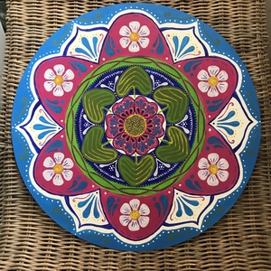 Virágoskert mandala - művészet - festmény - akril - Meska.hu