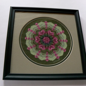 Szív csakra tűgobelin mandala - otthon & életmód - dekoráció - spiritualitás - mandala - Meska.hu