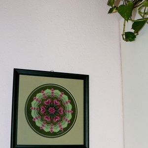 Szív csakra tűgobelin mandala - otthon & életmód - dekoráció - spiritualitás - mandala - Meska.hu