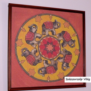 Mandala - Szerencsés haladás az úton - elefántos mandala - otthon & életmód - dekoráció - spiritualitás - mandala - Meska.hu