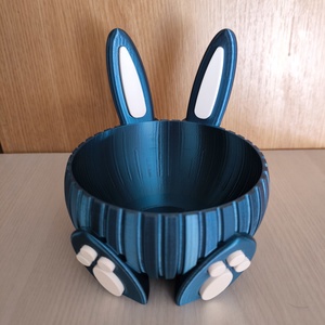 Húsvéti nyuszis kis csoki gyűjtős tálka , Ünnepi díszek, dekorációk, Húsvéti díszek és dekorációk, Húsvéti ablakdíszek, Mindenmás, MESKA