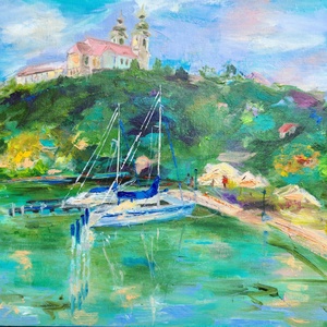 Tihany, kikötő - Meska.hu