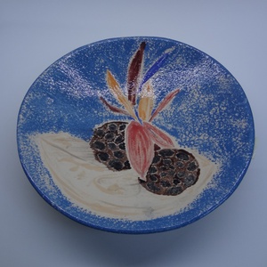 Tál ikebana képpel - Meska.hu