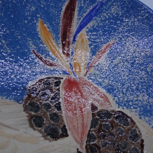 Tál ikebana képpel - otthon & életmód - dekoráció - asztal és polc dekoráció - asztaldísz - Meska.hu