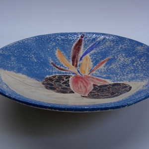 Tál ikebana képpel - otthon & életmód - dekoráció - asztal és polc dekoráció - asztaldísz - Meska.hu