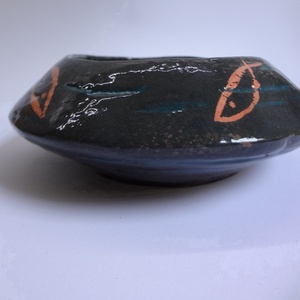 Diszkosz formájú halas tál - otthon & életmód - dekoráció - asztal és polc dekoráció - dekorációs tál, tartó - Meska.hu