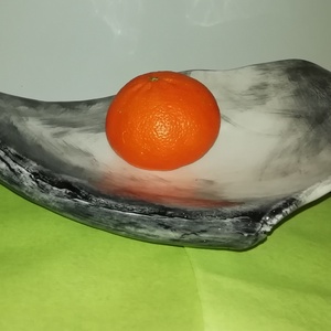 Ötszögű kerámia gyümölcsös tál - otthon & életmód - konyhafelszerelés, tálalás - tálalás - kínálótál - Meska.hu