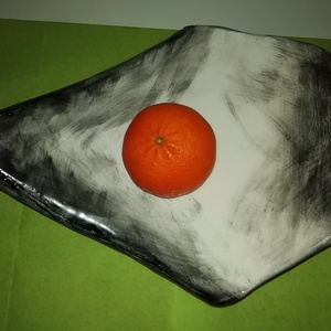 Ötszögű kerámia gyümölcsös tál - otthon & életmód - konyhafelszerelés, tálalás - tálalás - kínálótál - Meska.hu