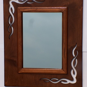 Átló, barna - falitükör , Otthon & Életmód, Dekoráció, Tükör, Famegmunkálás, MESKA