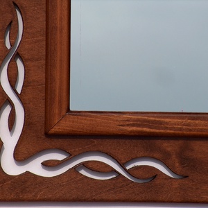 Átló, barna - falitükör  - otthon & életmód - dekoráció - tükör - Meska.hu