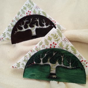 Fa szalvétatartó - 6., Otthon & Életmód, Dekoráció, Asztal és polc dekoráció, Asztaldísz, , MESKA