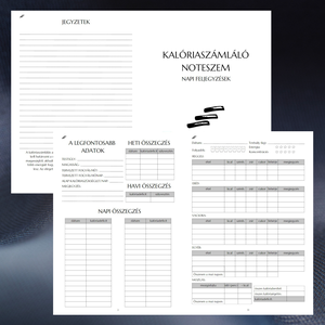 Nyomtatható jegyzetfüzet - kalóriaszámláló notesz - otthon & életmód - papír, írószer - jegyzetfüzet & napló - Meska.hu