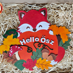 Őszi ajtó dísz tábla, Otthon & Életmód, Dekoráció, Ajtó- és ablak dekoráció, Ajtótábla, Gravírozás, pirográfia, Festett tárgyak, MESKA