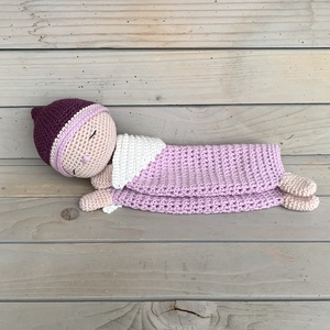 Angyalka szundikendő, horgolt-rózsaszín, Játék & Sport, 3 éves kor alattiaknak, Alvóka & Rongyi, Horgolás, MESKA