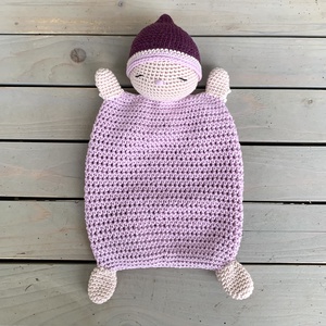 Angyalka szundikendő, horgolt-rózsaszín - játék & sport - 3 éves kor alattiaknak - alvóka & rongyi - Meska.hu