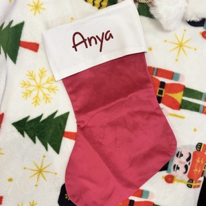 Egyedi Névvel Ellátott Bársony Csizma - karácsony - mikulás - mikulás csizma és zokni - Meska.hu