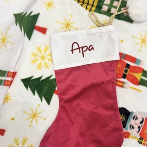 Egyedi Névvel Ellátott Bársony Csizma - karácsony - mikulás - mikulás csizma és zokni - Meska.hu