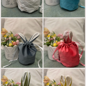 Húsvéti egyediesített kis zsák - ünnepi díszek, dekorációk - húsvéti díszek és dekorációk - húsvéti kosár - Meska.hu