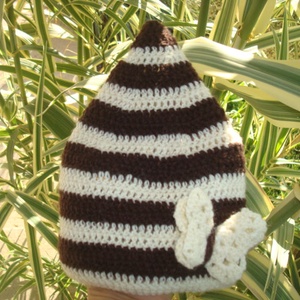 Horgolt manó sapka pillangóval kisányoknak -  - Meska.hu