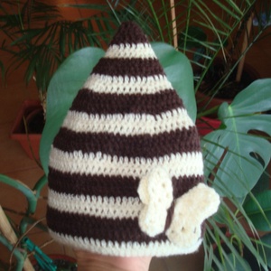 Horgolt manó sapka pillangóval kisányoknak -  - Meska.hu