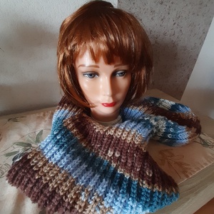 Kötött női körsál  sport - ruha & divat - sál, sapka, kendő - sál - Meska.hu