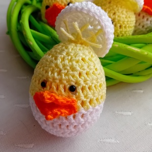 Horgolt csibetojás - otthon & életmód - dekoráció - asztal és polc dekoráció - asztaldísz - Meska.hu