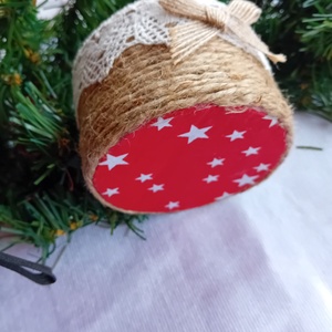 Karácsonyi mini kerek tartó, dísztárgy - karácsony - karácsonyi lakásdekoráció - karácsonyi lakásdíszek - Meska.hu