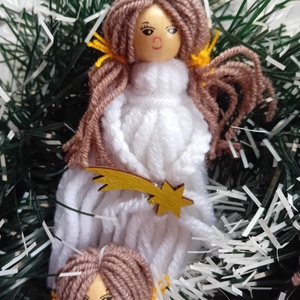 Fonal angyalka , Karácsony, Karácsonyi lakásdekoráció, Karácsonyfadíszek, Mindenmás, MESKA